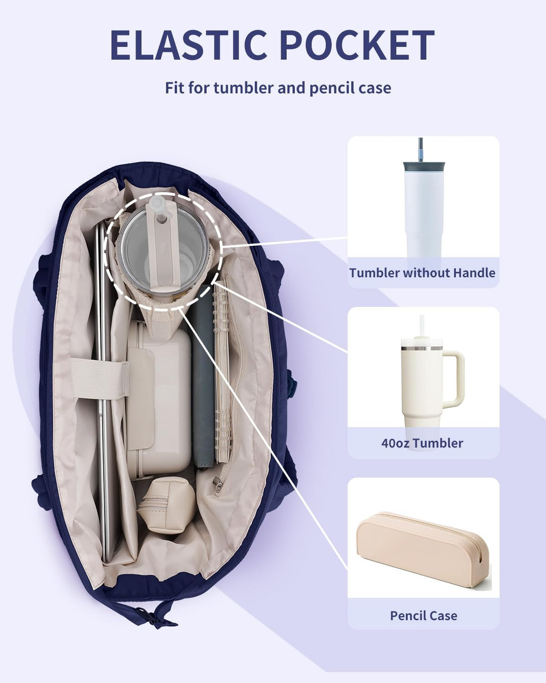 Women's stylish padded travel tote, perfect for business trips, laptop & cup holder.