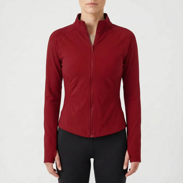 Women's activewear top, a high-performance training jacket for serious runners and gym enthusiasts.