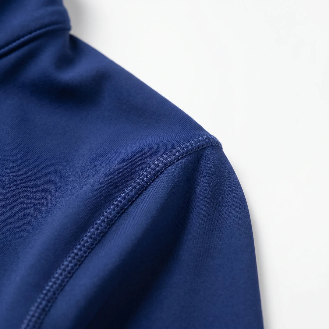 Long sleeve women's sports jacket, comfortable and moisture-wicking for fitness activities.