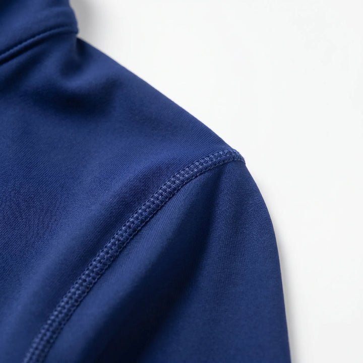 Long sleeve women's sports jacket, comfortable and moisture-wicking for fitness activities.