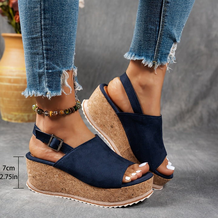 Step into summer style with these comfortable women's platform adjustable sandals, perfect for any casual look.