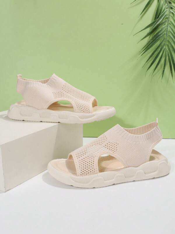 Everyday women's platform walking sandals, comfortable open toe slip-on footwear.