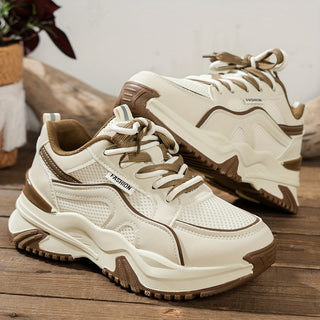 Women's thick sole platform sneakers for elevated style, versatile for casual outfits.