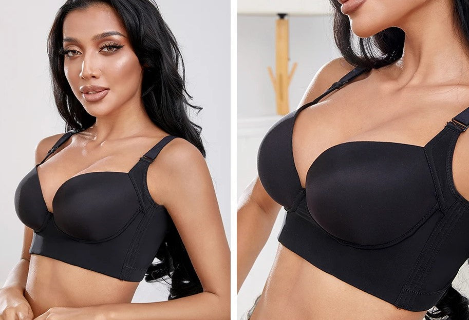 Comfortable plus size push-up bra with deep cups & wireless support for all-day wear.