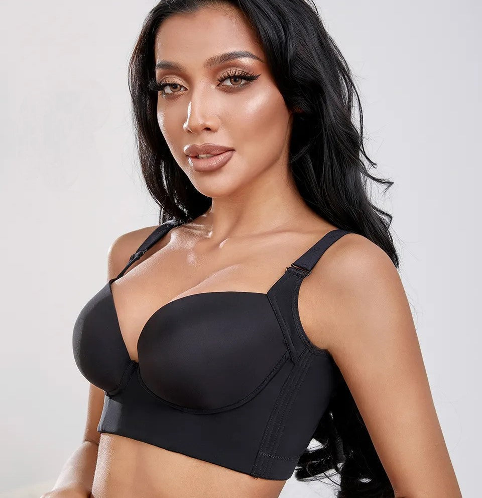 Deep cup plus size push-up bra for women, offering full coverage & excellent support.