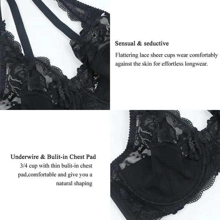 Plus-size lace push-up lingerie, expertly crafted for shaping, lift, and a flattering fit, all-day comfort.