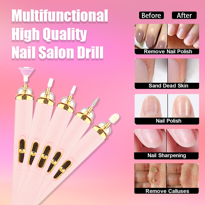 Rechargeable electric nail buffer, ensuring powerful & consistent performance for home manicures & pedicures.