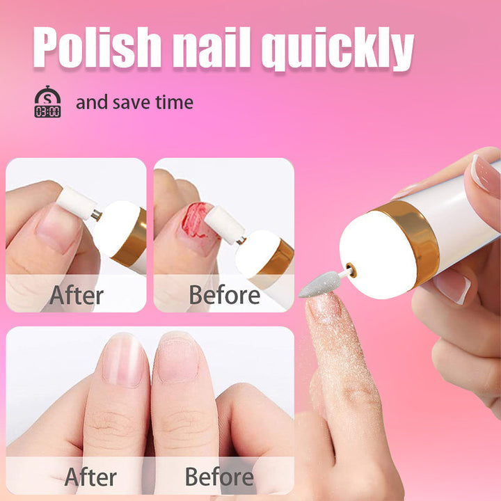 Precision filing head attachment for the electric nail buffer, perfect for shaping and smoothing natural nails.