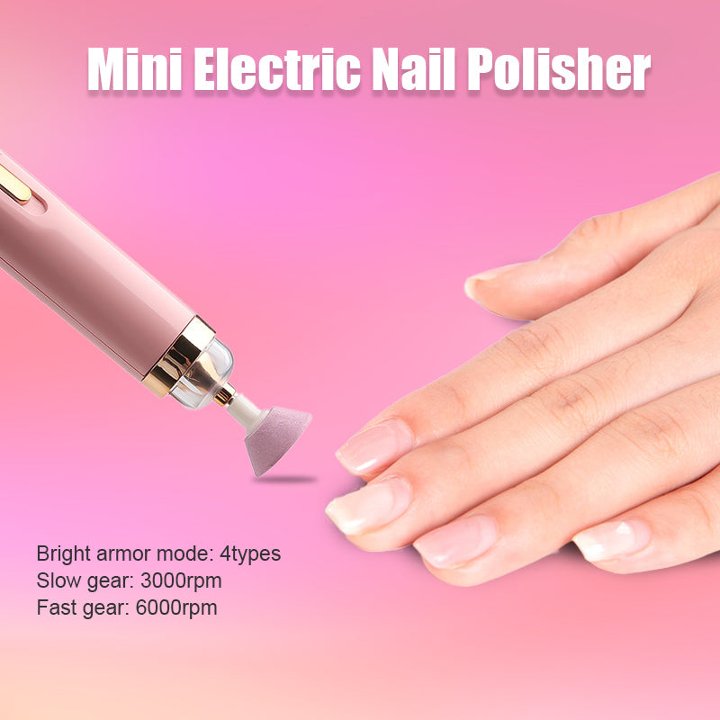 Gentle buffing head for the portable electric nail buffer, creating a smooth & polished nail surface.