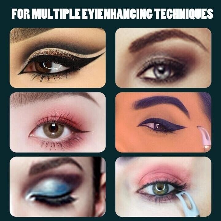 Smudge-proof & waterproof gel eyeliner kit for women. Achieve precise, long-lasting eye makeup with included beauty tools.