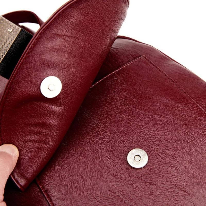 Versatile water-resistant women's leather backpack, premium, perfect for students & pros.