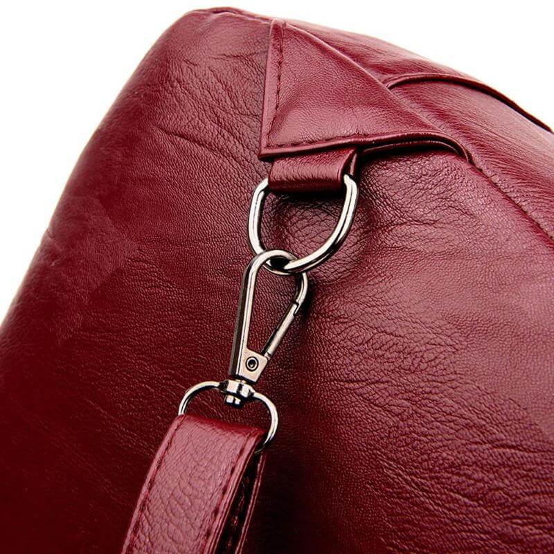 Luxury water-resistant women's leather backpack, premium quality, elegant everyday carry.