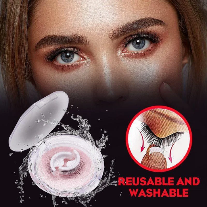 Premium synthetic fiber reusable self-adhesive false eyelashes for women's makeup.