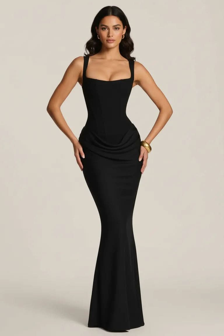 Stylish white tailored midi dress for women, a versatile and elegant piece for occasion wear.