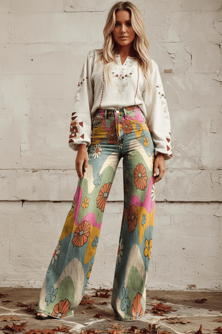 Breathable women's relaxed fit baggy jeans, perfect for a comfortable, stylish summer look.