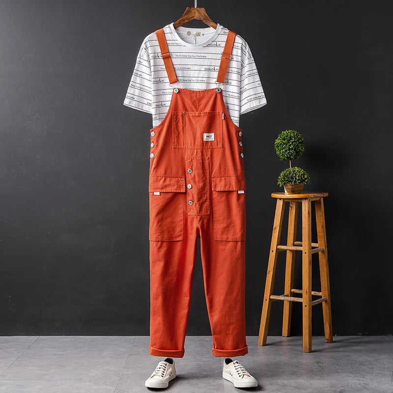 Casual sleeveless jumpsuit, women's relaxed fit bib overalls for everyday fashion.