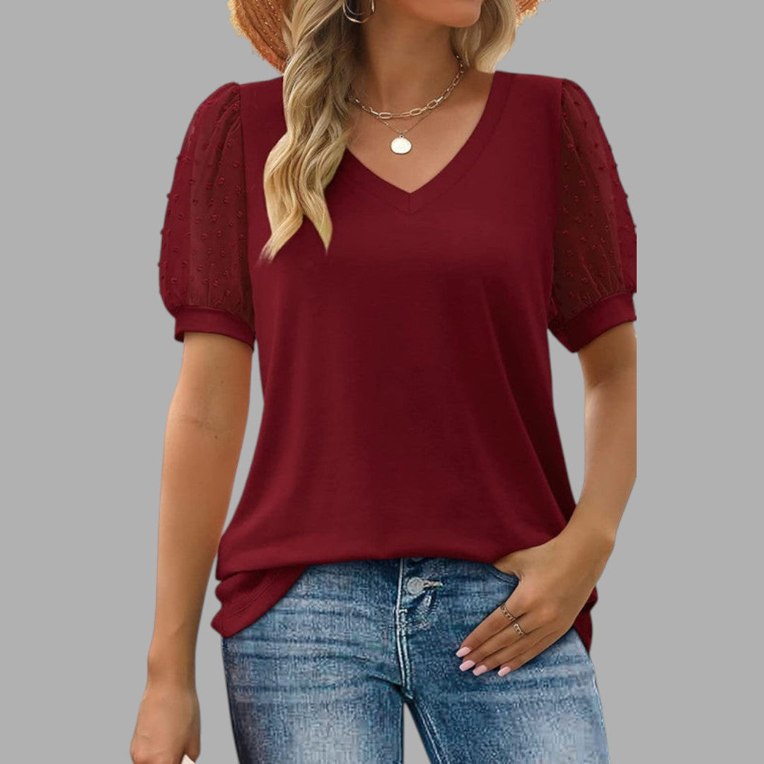 Versatile women's fashion blouse, relaxed fit, ideal for casual everyday style & comfort.