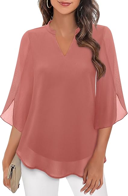Versatile women's relaxed fit blouse, easily styled for casual outings, smart casual events, or professional wear.