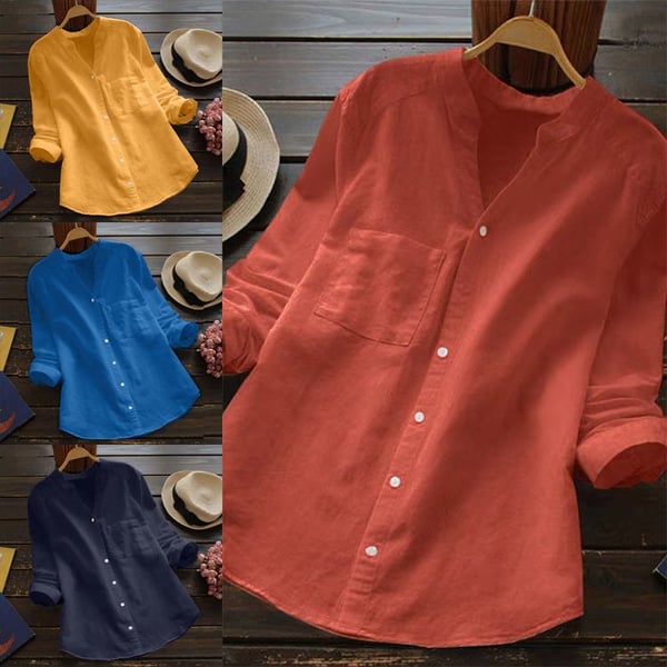 Versatile women's relaxed fit breathable shirt, ideal for stylish spring and summer everyday wear.
