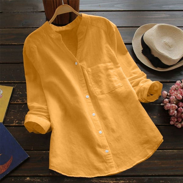 Lightweight & breathable women's relaxed fit shirt, a comfortable casual blouse for everyday summer style.