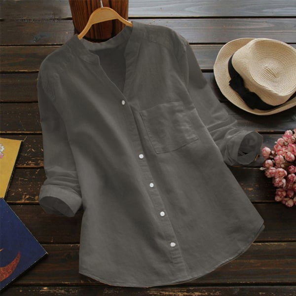 Relaxed fit breathable women's shirt, an essential everyday top for comfortable and chic spring summer style.