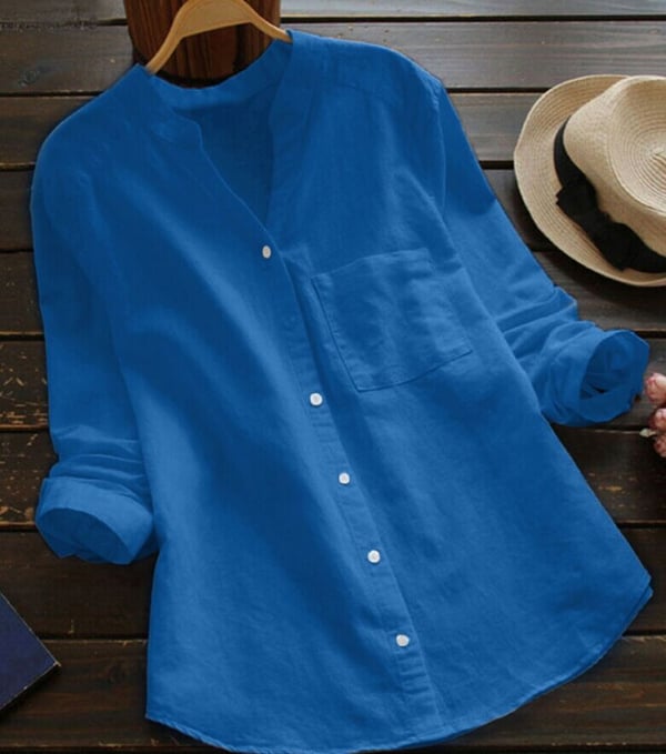 Simple women's relaxed fit breathable everyday shirt, a versatile casual blouse for comfortable spring fashion.