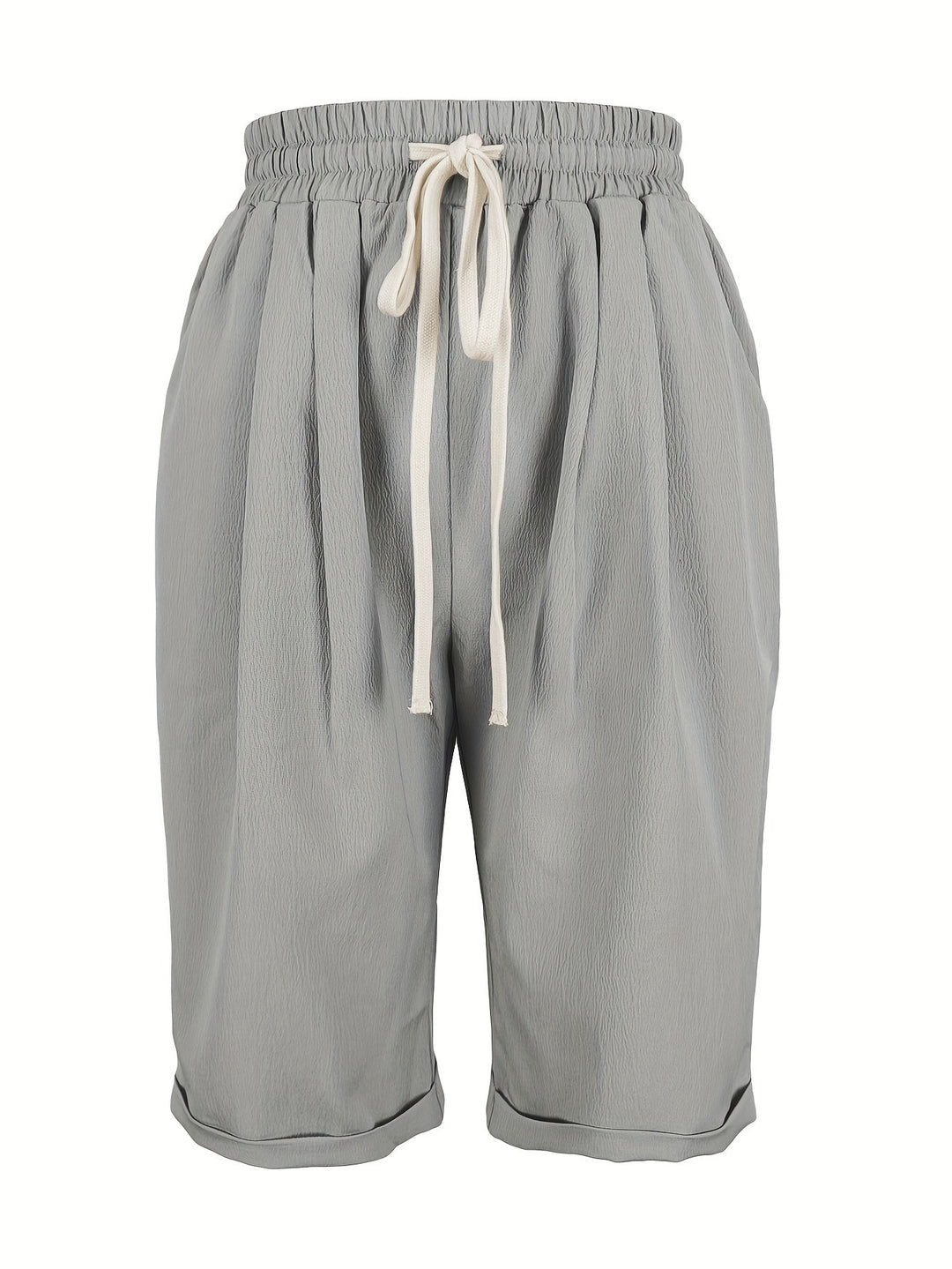 Women's comfortable relaxed fit capri trousers with elastic waist for casual summer wear.