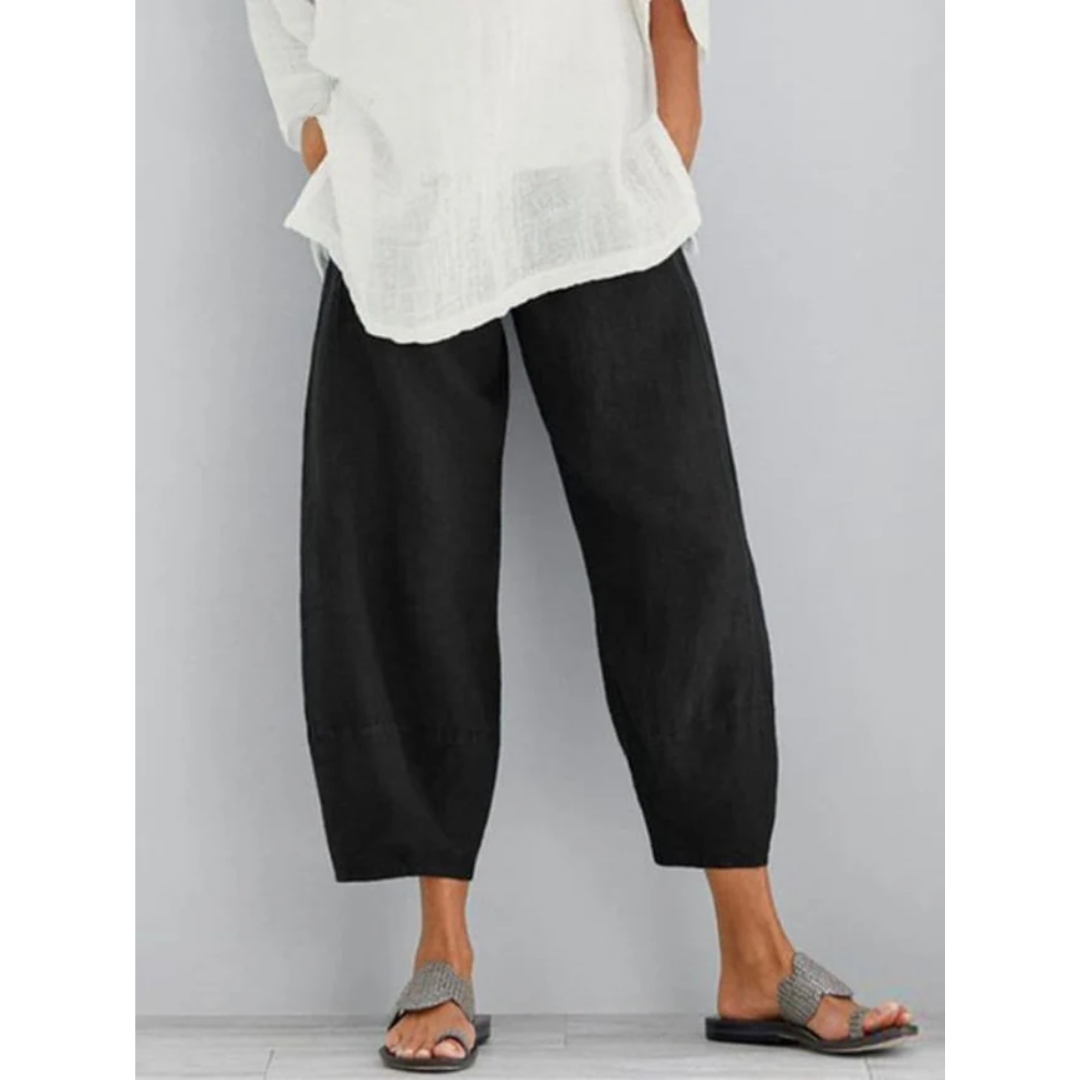 Effortless style with women's relaxed fit linen pants, combining comfort & chic casual wear.