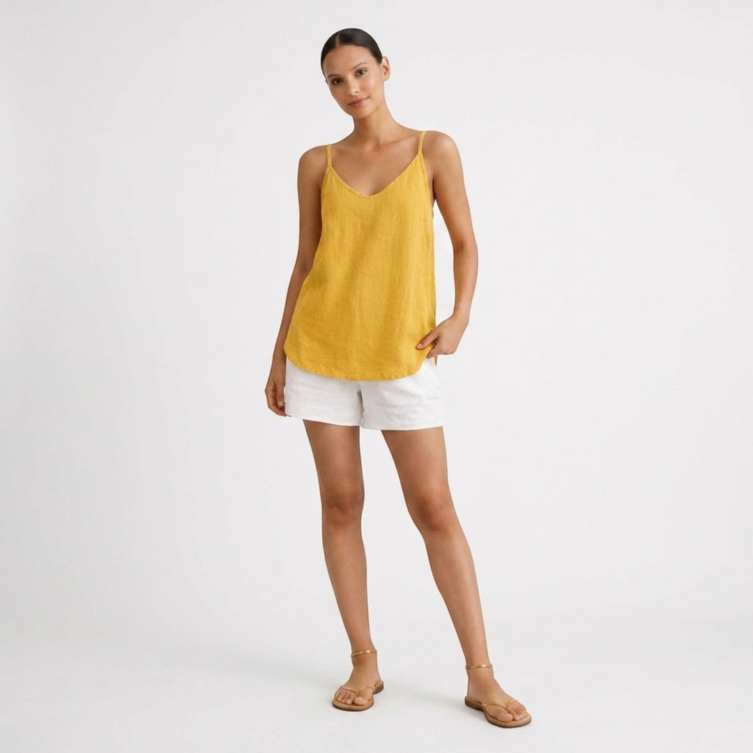 Women's casual spaghetti strap tank top, offering relaxed fit and ultimate summer comfort.