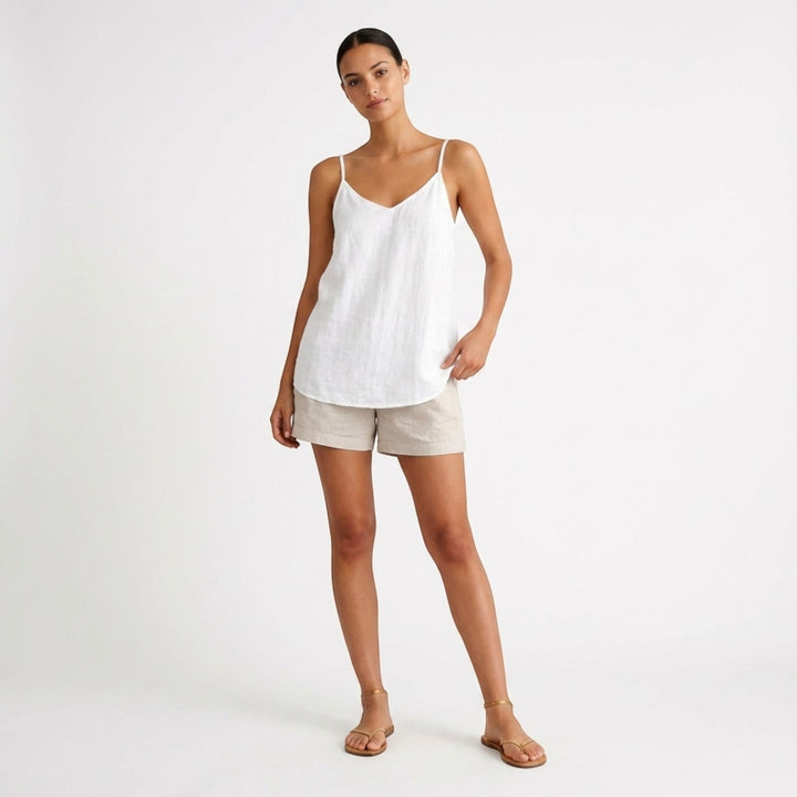Soft, comfortable women's tank top with spaghetti straps, great for summer style.