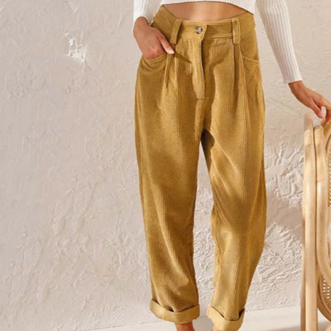 Modern women's relaxed fit pants, offering ultimate comfort and stylish everyday wear.