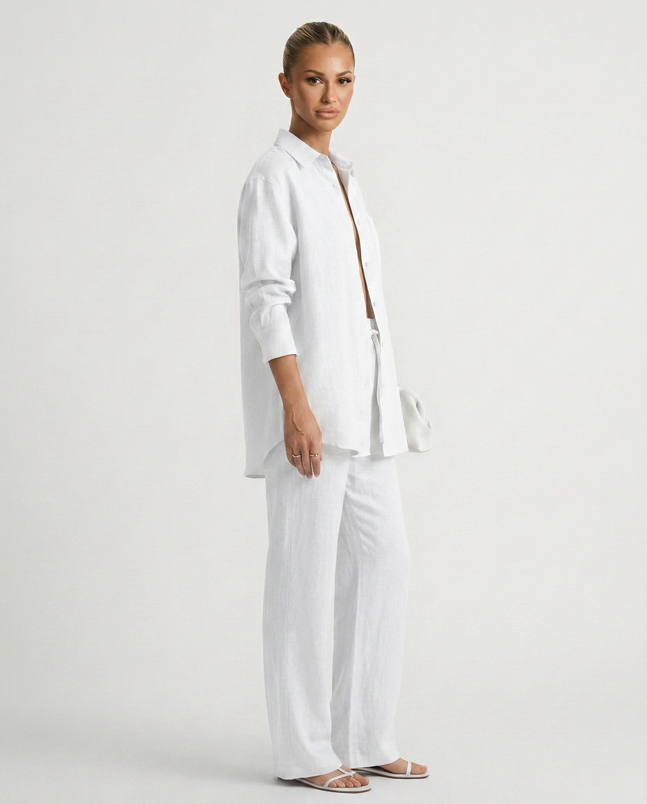 Versatile women's matching two piece lounge set; relaxed fit design for ultimate comfort and style.