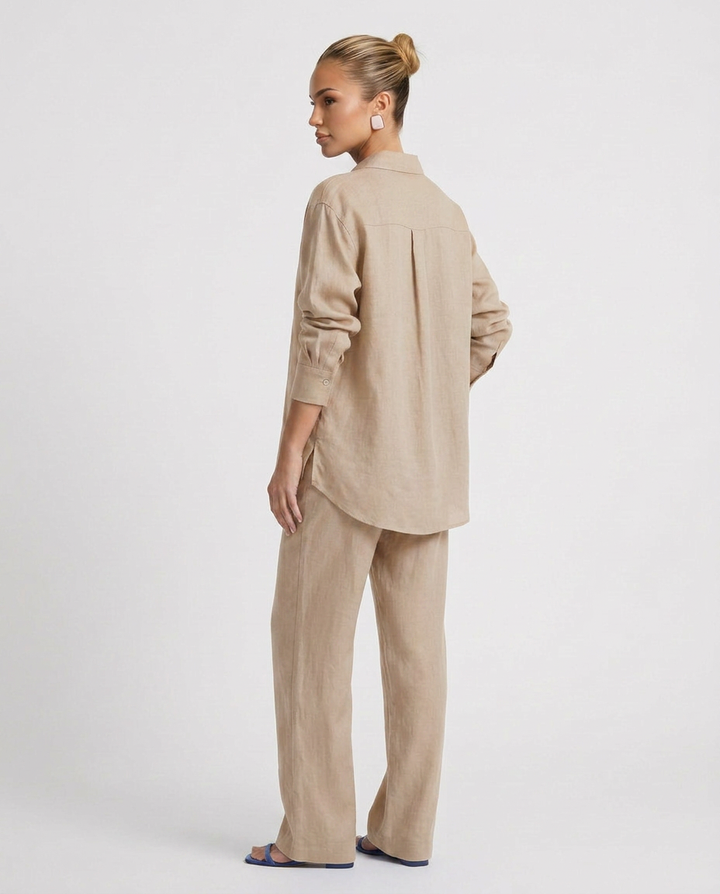 Stylish women's matching lounge set, a versatile two piece outfit for casual wear or summer comfort.
