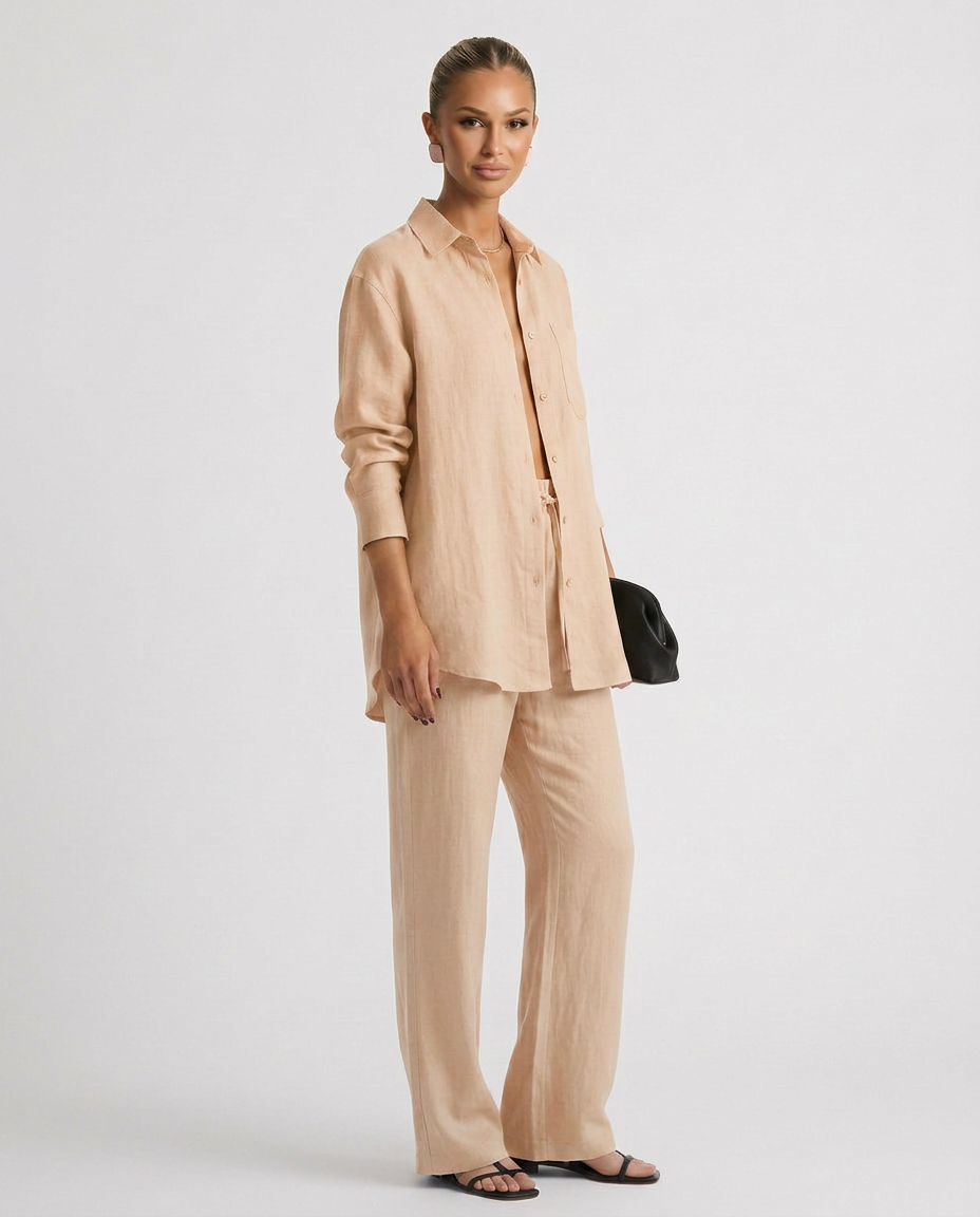 Summer ready women's two piece matching set, featuring a relaxed fit for ultimate comfort and style.