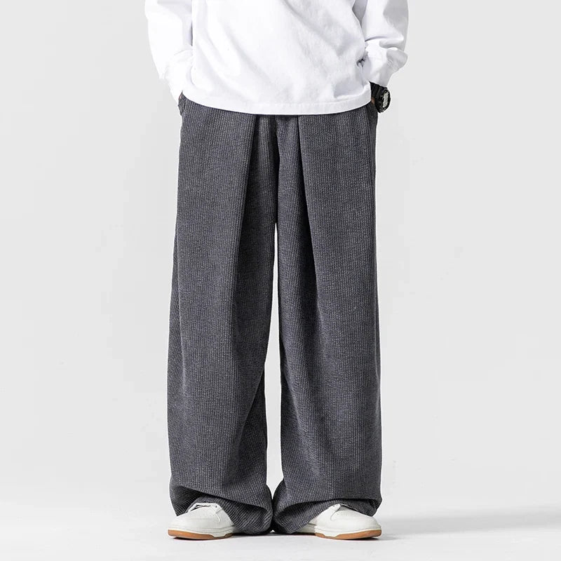 Retro 90s style women's wide leg trousers. Relaxed fit, drawstring waist for ultimate comfort and casual chic.