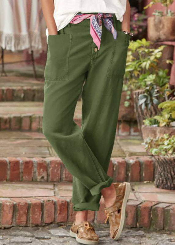 Women's modern wide leg pants featuring an adjustable waist for a perfect, relaxed fit.
