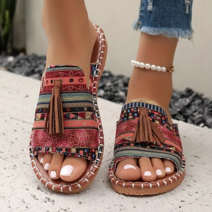 Women's Robin Comfort Flat Sandals in a vibrant color, perfect for everyday summer wear.