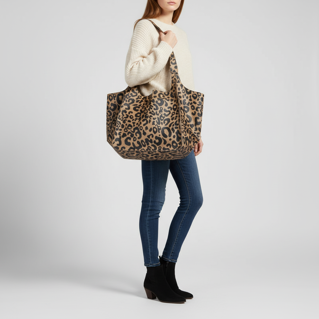 Everyday vegan leather tote bag with ample space, a smart and functional women's accessory.