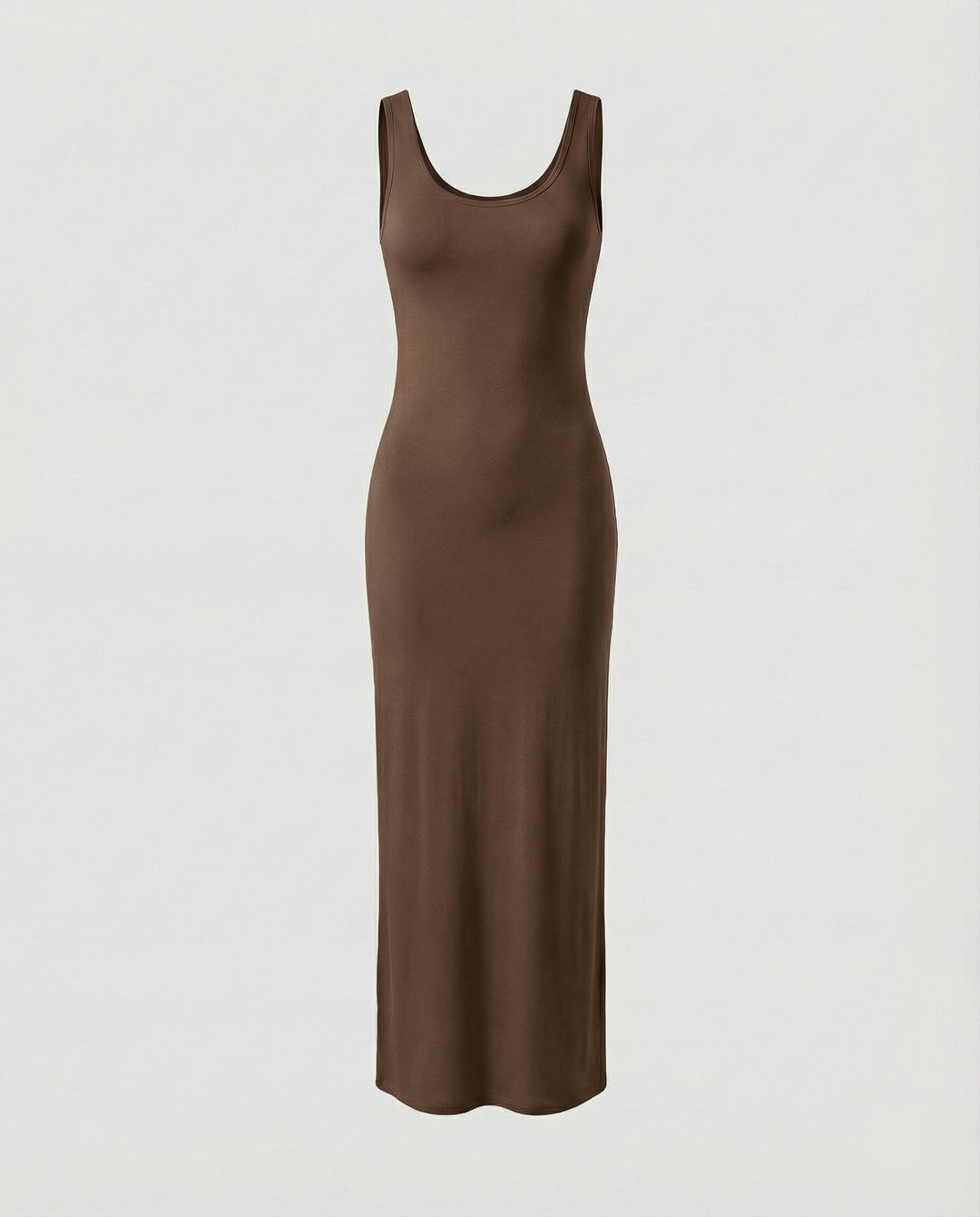 Women's versatile scoop neck sleeveless bodycon maxi dress. Essential for everyday fashion.