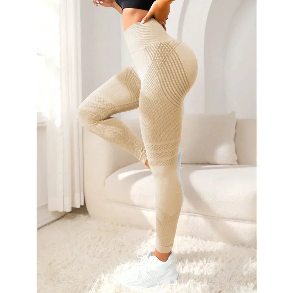 High-waist seamless women's athletic leggings for yoga, gym, and ultimate active comfort & sculpting.