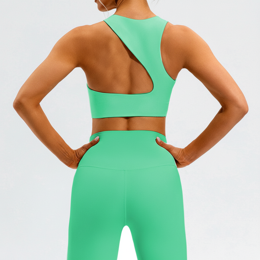 Seamless women's athletic set, Ainsley top & figure-hugging leggings for ultimate comfort & movement.