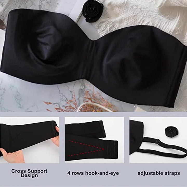 Durable & supportive women's plus-size seamless bra. Adjustable design for ultimate comfort & smooth wear.