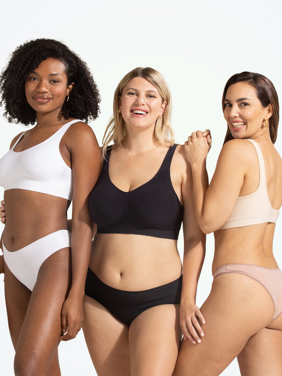 Achieve smooth comfort & wire-free support with the Elena women's seamless shapewear sports bra.