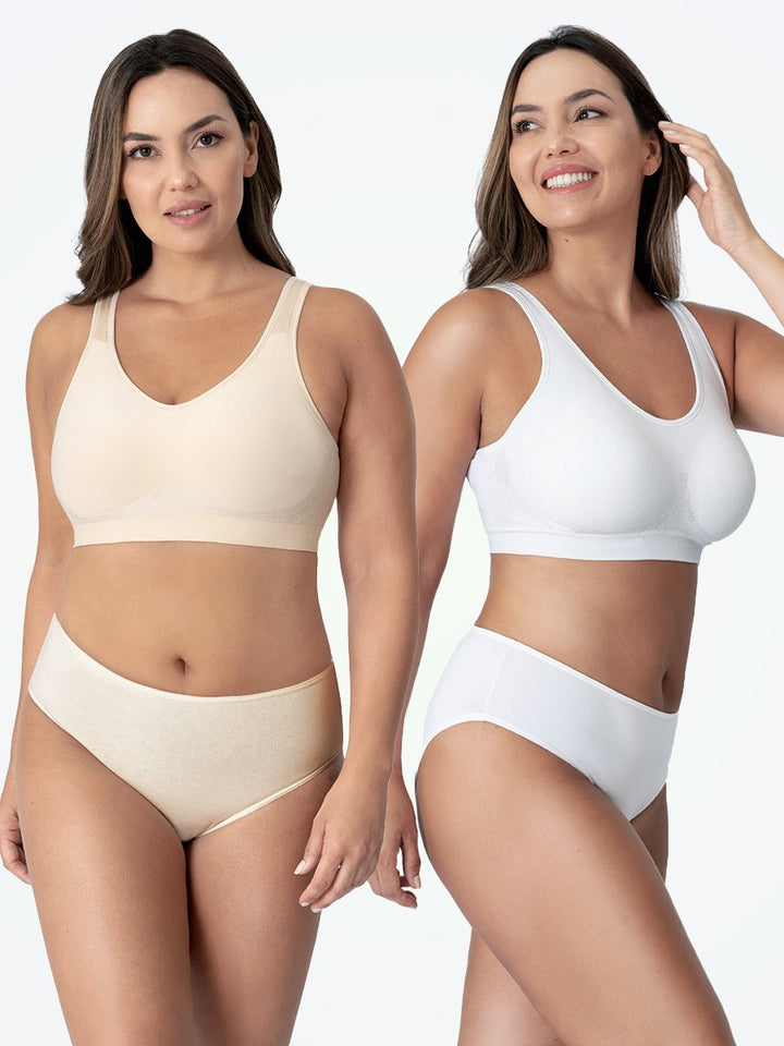 Women's activewear seamless sports bra, Elena, ensures comfortable support during workouts & daily activities.