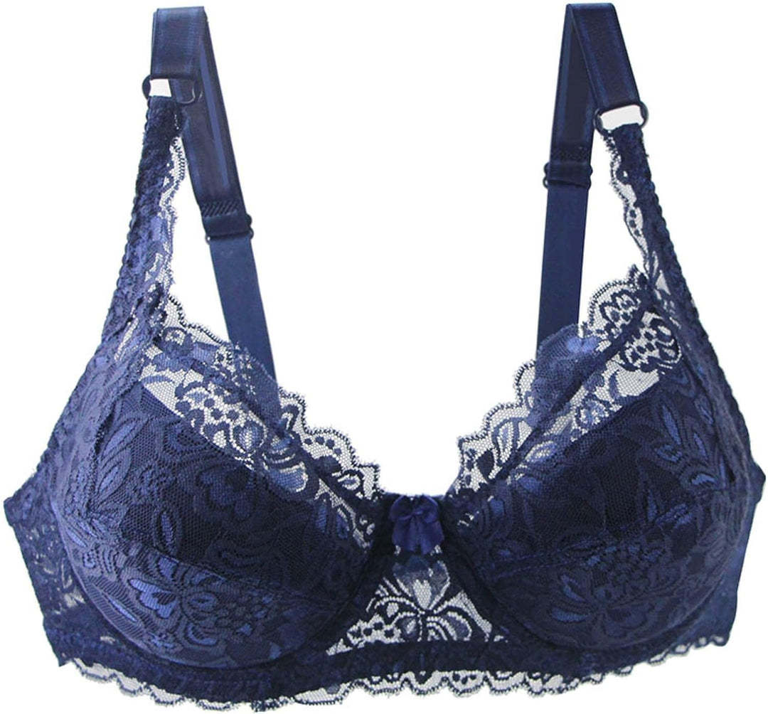 Supportive plus-size push-up bra for full figures, featuring underwire & adjustable straps.