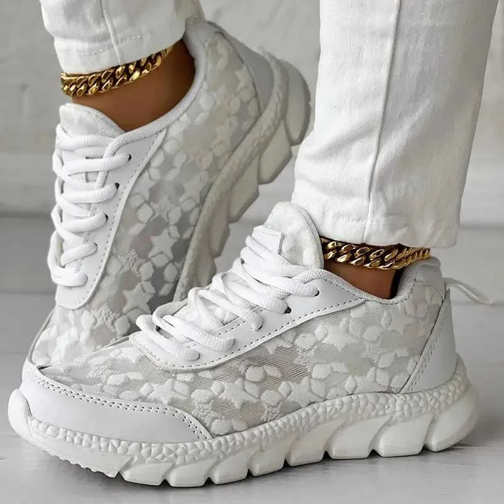 Stylish Sisica women's sneakers provide cushioned support, ideal for walking, casual wear & pain relief.