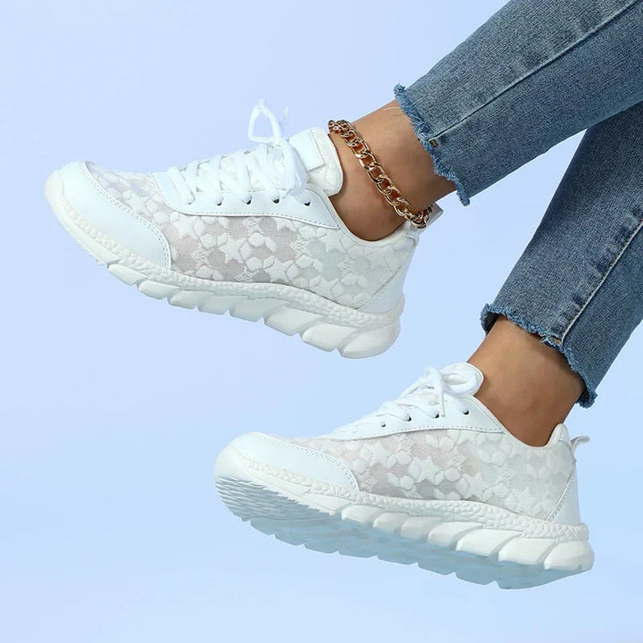 Fashionable Sisica women's casual sneakers with orthopedic features for cushioned comfort & support.