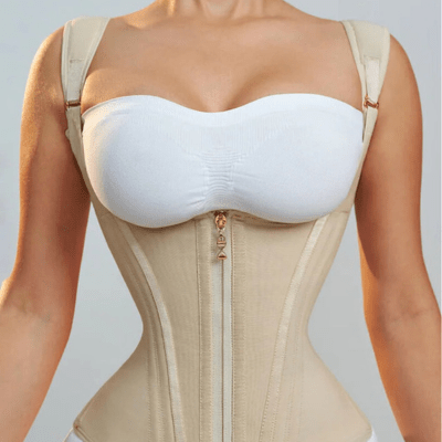 Comfortable women's slimming body shaper, elastic and breathable for a stylish, supportive fit.