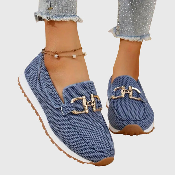 Women's slip-on orthopedic loafers with cushioned comfort, ideal for everyday wear and foot support.