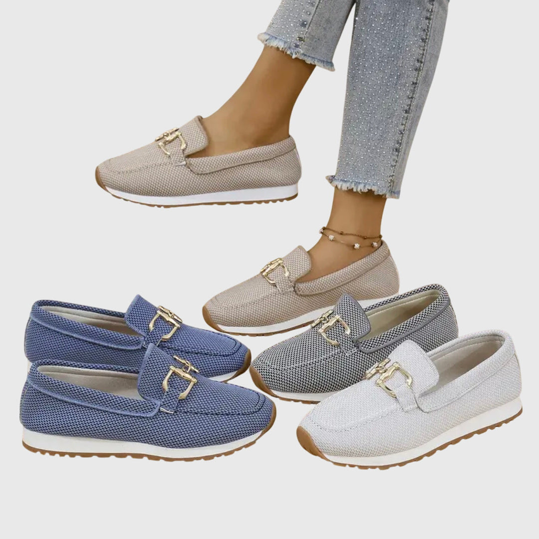 Premium women's orthopedic loafers, slip-on style with advanced cushioning for comfort and stylish foot support.